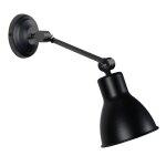 Applique bi - articul� articul� h40cm metal abat - jour m�tal noir