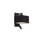 Applique carrée noire moderne avec liseuse Applique carrée noire moderne avec liseuse