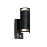 Applique extrieure noire dtecteur mouvement 2 lumires