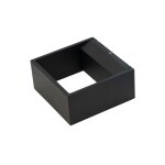 Applique jupiter en m�tal noir mat et verre