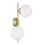 Applique laiton mat 2 globes