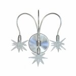 Applique en métal chromé, verre forme étoile transparent Applique en métal chromé, verre forme étoile transparent