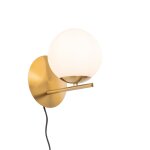 Applique murale en acier dor� / laiton