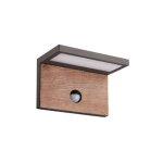 Applique murale ext�rieure led avec d�tecteur en aluminium noir