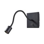 Applique murale led en mtal noir