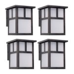 Applique murale style japonais e27 marron rouille (4 pcs) osaka