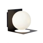 Applique de salle de bain métal noir / verre dépoli d12cm Applique de salle de bain métal noir / verre dépoli d12cm