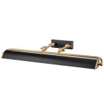 Applique pour tableau en acier laiton vieilli et noir mat 70, 3cm Applique pour tableau en acier laiton vieilli et noir mat 70, 3cm