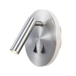 Applique tte de lit led en nickel satin