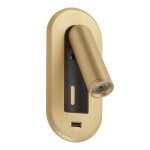 Applique t�te de lit tactile laiton et port usb