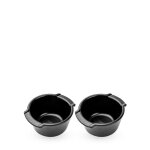 Appolia duo de ramequins en céramique 20cl, noir satin Appolia duo de ramequins en céramique 20cl, noir satin