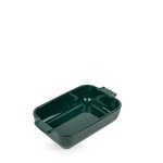 Appolia plat four cramique individuel rectangle vert fort 22 cm