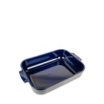 Appolia plat four cramique rectangle bleu 36 cm - 14. 25in