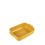 Appolia plat four cramique rectangle jaune safran 25 cm - 10in