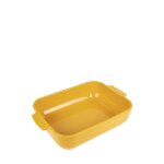 Appolia plat four cramique rectangle jaune safran 32 cm - 12. 5in