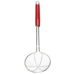 Araigne / cumoire  friture en inox rouge cerise