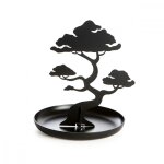 Arbre  bijoux bonsai en mtal noir