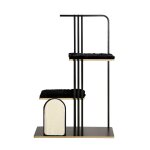 Arbre � chat style industriel avec griffoir sisal et coussins lavables