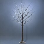 Arbre lumineux 96 leds blanc froid h. 1, 5 m aspect enneig
