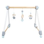 Arche d'veil avec formes  tourner en bois blanc et nature