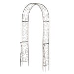 Arche de jardin style fer forgé métal époxy noir vieilli cuivré Arche de jardin style fer forgé métal époxy noir vieilli cuivré