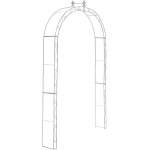 Arche pour plantes grimpantes en mtal blanc antique