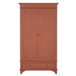 Armoire 2 portes 1 tiroir terracotta l104