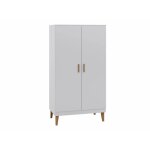 Armoire 2 portes blanc et chne