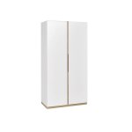 Armoire 2 portes blanc et chne clair