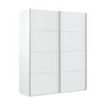 Armoire 2 portes en bois blanc brillant 210x60h200 cm