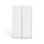 Armoire 2 portes coulissantes - l116, 5 cm - blanc Armoire 2 portes coulissantes - l116, 5 cm - blanc