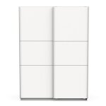 Armoire 2 portes coulissantes - l148 cm - blanc