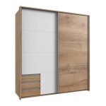 Armoire 2 portes coulissantes - l179 cm - blanc