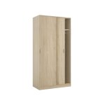 Armoire 2 portes effet bois beige 100x50 cm Armoire 2 portes effet bois beige 100x50 cm