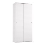 Armoire 2 portes effet bois blanc 100x50 cm