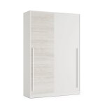 Armoire 2 portes effet bois blanc antique 120x50 cm