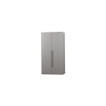 Armoire 2 portes en placage de noyer gris