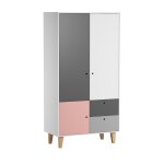 Armoire 2 portes rose