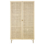 Armoire 2 portes en rotin tress� l105