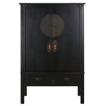 Armoire 2 portes 2 tiroirs noire 117
