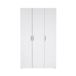 Armoire avec 3 portes dcor chne et blanc brillant h200, 9 cm