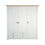 Armoire 3 portes effet bois clair et blanc Armoire 3 portes effet bois clair et blanc