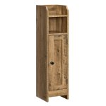 Armoire d angle avec porte et �tag�res 20 x 18 x 80 cm marron miel