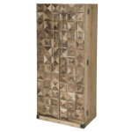 Armoire de bar desserte en bois de sapin recycl� 64. 5 x 45 x 146. 5 cm