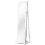 Armoire à bijoux blanc avec miroir sur pied pour chambre Armoire à bijoux blanc avec miroir sur pied pour chambre