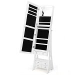 Armoire  bijoux blanche avec led