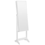 Armoire  bijoux avec miroir verrouillable ide cadeau blanc