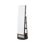 Armoire à bijoux sur pied pivotante à 360° lumière led noyer Armoire à bijoux sur pied pivotante à 360° lumière led noyer