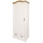 Armoire bonnetière 1 porte 1 tiroir crème Armoire bonnetière 1 porte 1 tiroir crème