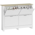 Armoire  chaussures 4 portes bois blanc chne